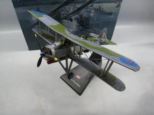 1/72 Второй мировой войны Англия ВВС истребитель биплан Классическая британская армия торпеда атака меч рыба самолет модель самолета