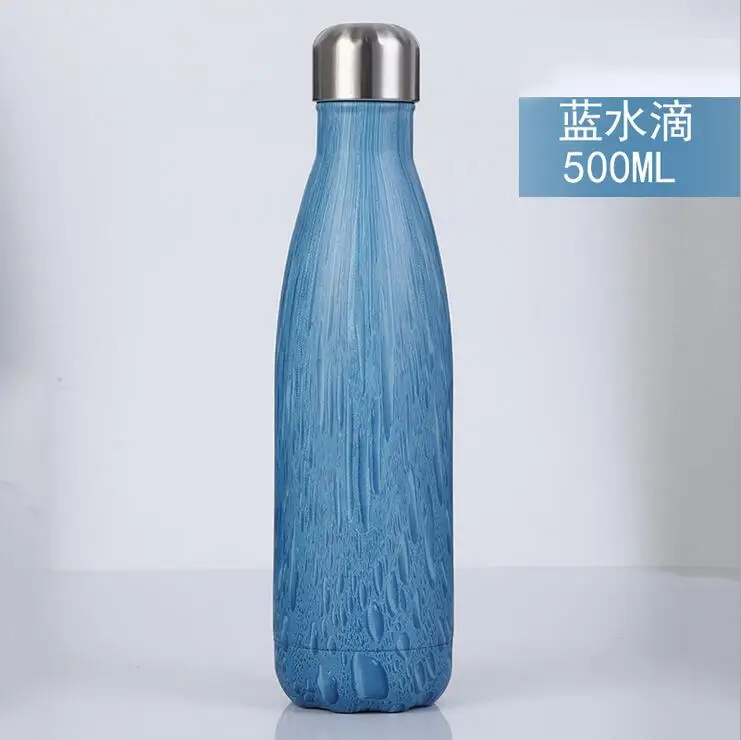 500/1000 мл двухслойная Изолированная вакуумная колба из нержавеющей стали бутылка для воды Кола бутылка для воды Пиво термос для спортивной бутылки - Цвет: 1