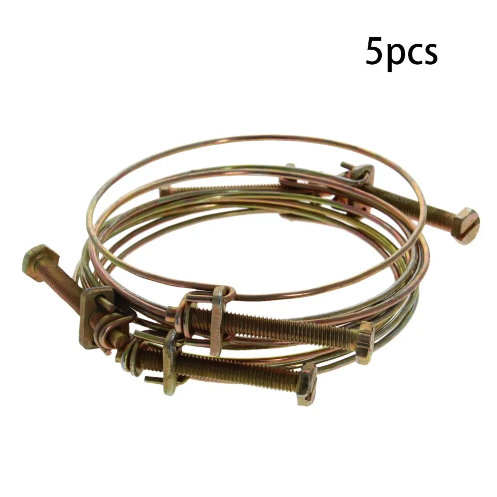 MroMax Double Steel Wire Strong Clamp Iron Inner Diameter 85/90/95/100/110mm Galvanized Thickness 2.2mm Screw Length 6*50/6*60mm