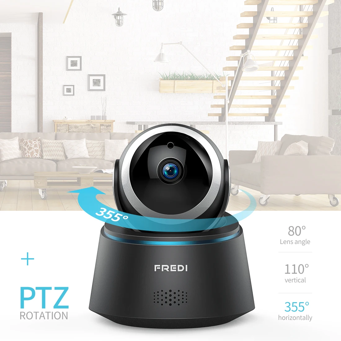 FREDI 1080P Беспроводной Детский монитор WiFi камера безопасности инфракрасное ночное