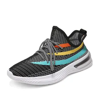 

Fashion Men Casual Shoes Lace Up Breathable Mesh Walking Sneakers Outdoor Footwear 2020 High Quality Running Sports Footwear