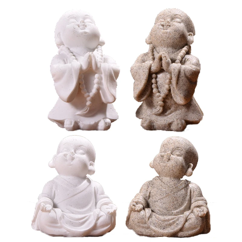 Buddhist Ornament Statues Figurine Handmade Decoration Resin Small Mini