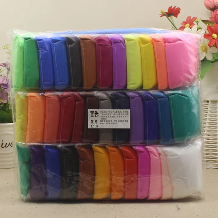 

36pcs/lot Clay Polymer Air dry Playdough tools 36 colors Modeling Light DIY Plasticine Learning kids soft slime Clay toy gifts