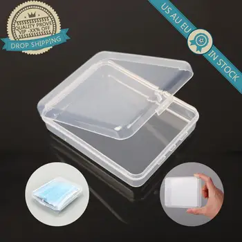 

NEW Travel Portable Face Surgical Masks Home Storage Box Dustproof Moisture-proof Cleaning Mask Transparent Plastic Organizer