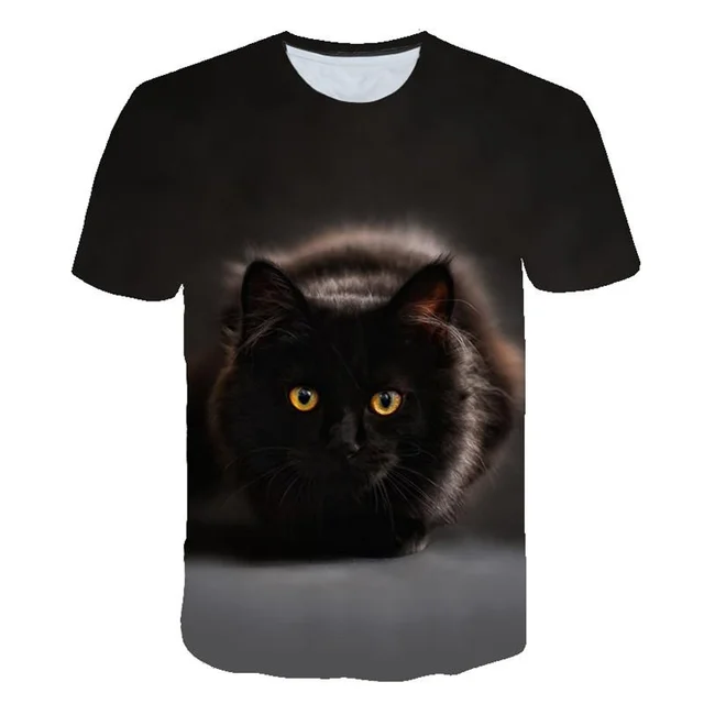 2021 fashion casual men's and women's T-shirts two pieces of 3d cat print shirt men's and women's short-sleeved tops XXS-6XL sum NT-967