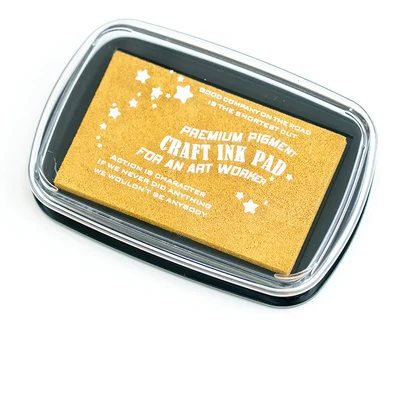 10*6.7cm Large Size Metallic Oil Based For DIY Craft Rubber Stamps for ink pad Fabric Wood Paper Wedding Gift Finger Print gold