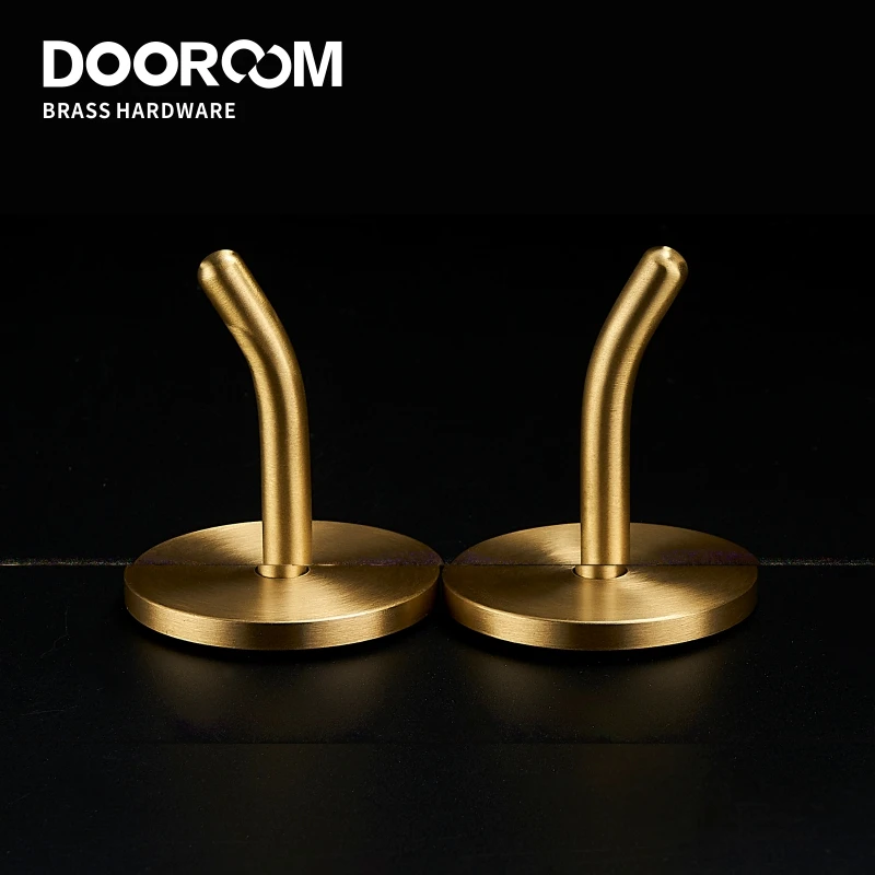 Dooroom Brass Punch Free Bearing Hooks Bathroom Indoor Kitchen Hallway Wall Clothes Hooks Wall Hangings Row Nordic