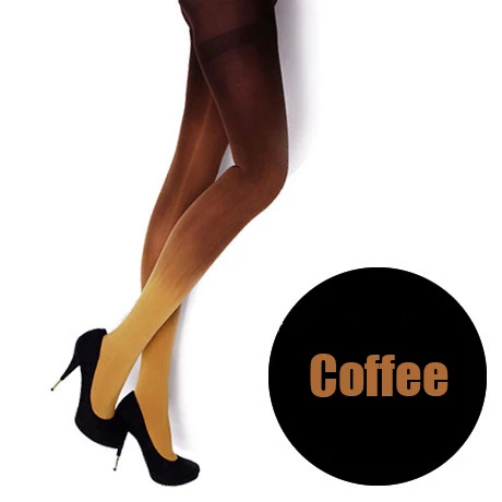 Coffee FENNASI леггинсы градиентного цвета, сексуальные женские модные тонкие леггинсы, Нейлоновые женские повседневные эластичные женские леггинсы - Цвет: Coffee