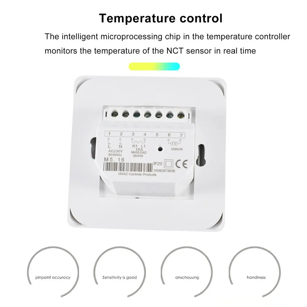 V719H Крытый потепление Температура Управление; 220V 16A ручной Управление пол комнатный термостат для отопления с Управление переключатель