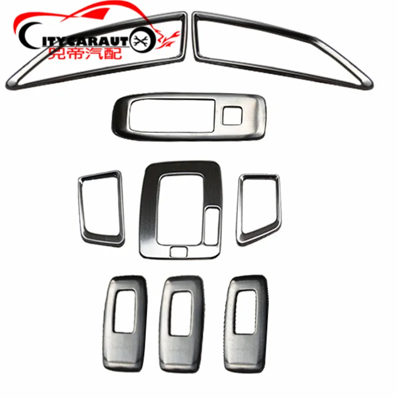CITYCARAUTO 9 шт./компл. нержавеющая сталь внутренняя панель окна крышка интерьера