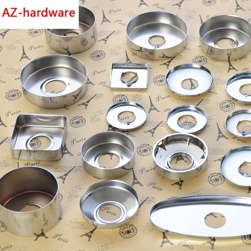 Stainless Steel Faucet Decorative Cover Increase With High Depth Triangular Valve Shower Faucet Cover 1PCS kitchen faucet accessories