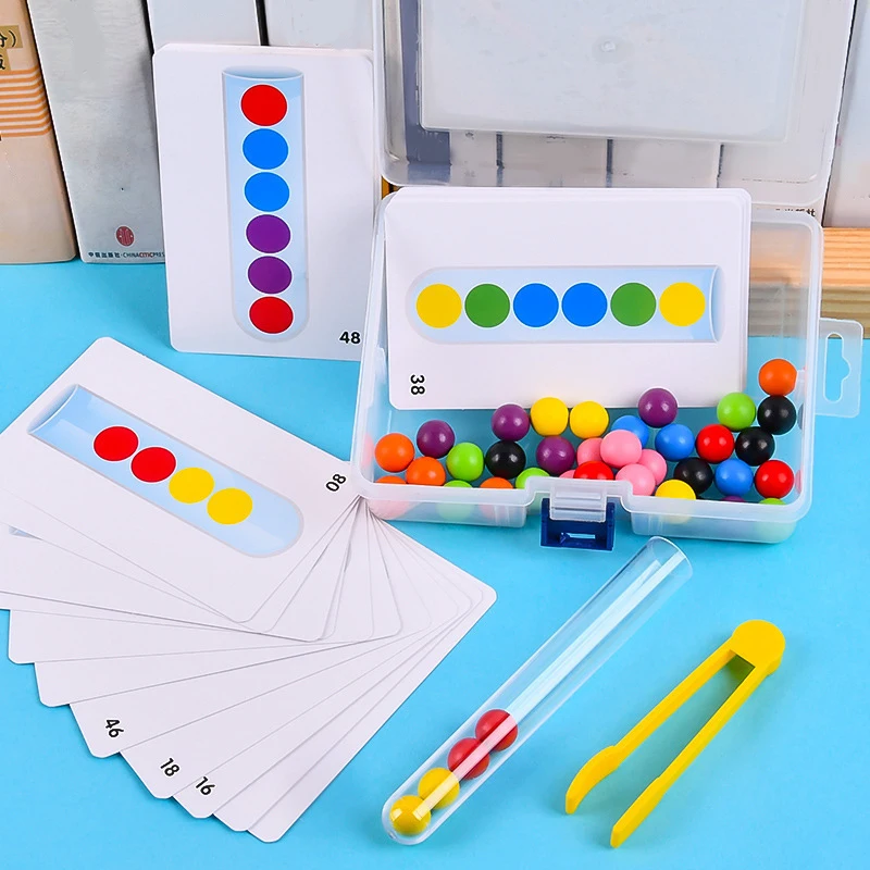 

Children Clip Beads Clip Ball Test Tube Toy Baby Early Education Logic Concentration Children's Action Training Toys for Kids