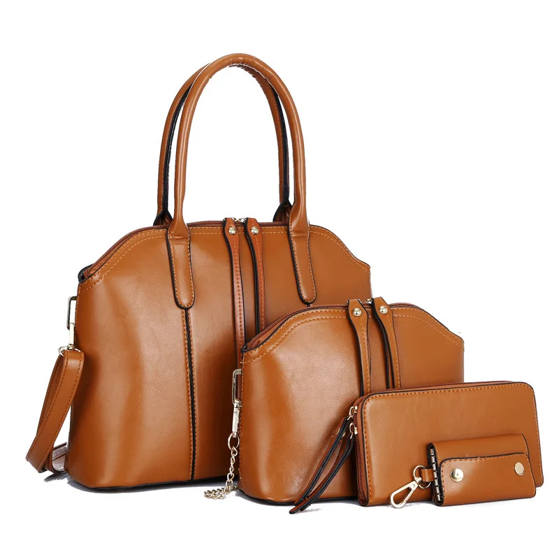 

Hot Selling 2015 New Style Toothpick Pattern Shell Four-piece Set Different Size Bags WOMEN'S Bag Hand Crossbody Bag Recruit