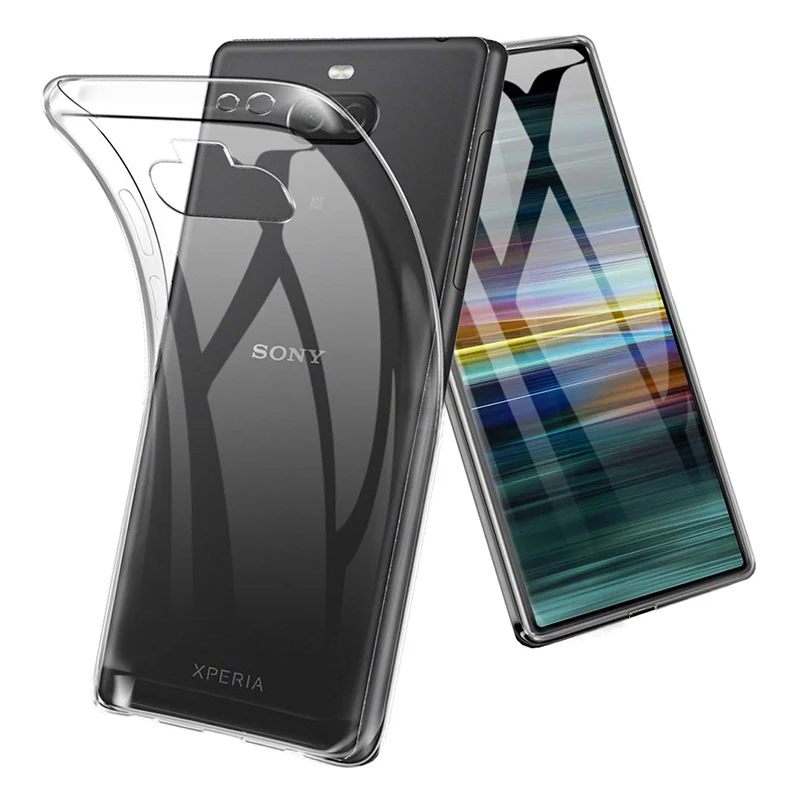 Прозрачные телефонные чехлы для sony Xperia 10 X чехол Мягкий ТПУ силиконовый тонкий