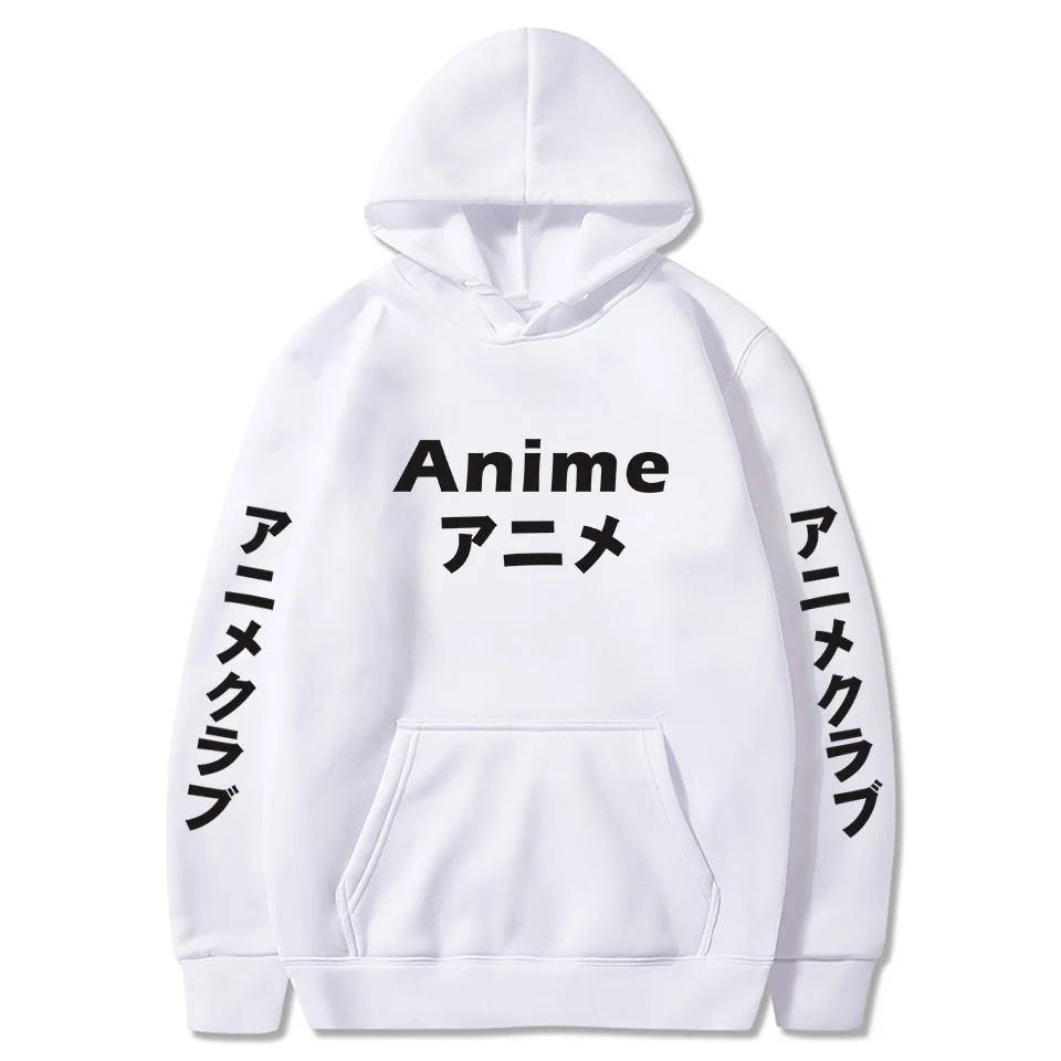 2020 Japanese Anime Hoodie Cartoon Printing Sudadera Hombre Harajuku Pullover Sweatshirt Anime Club Moletom