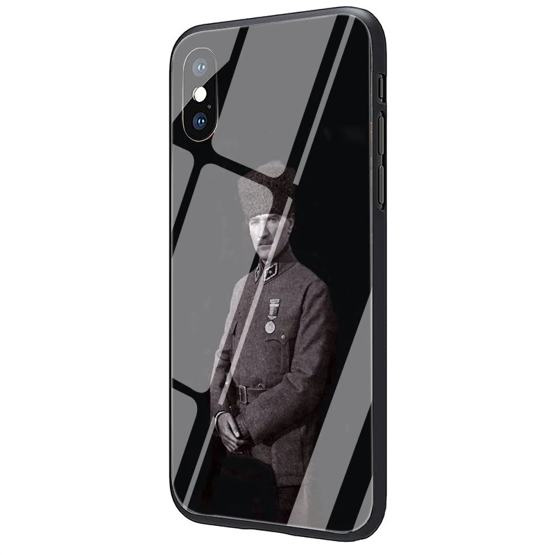 G1 Чехол для телефона EWAU Turkey Mustafa kemale Ataturk из закаленного стекла для iPhone 5 5S SE 6 6s 7 8 Plus X XR XS 11 pro Max - Цвет: G1