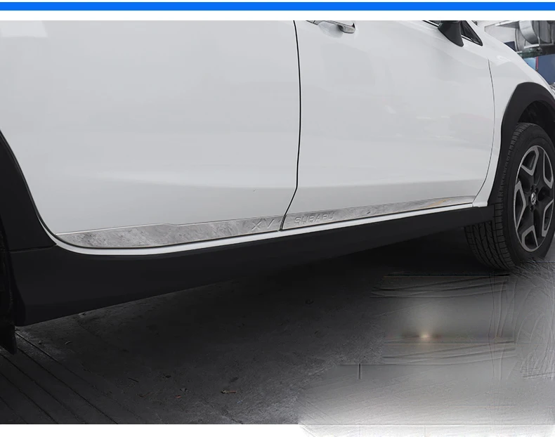 Подходит для 18-19 для subaru XV обшивка кузова модификация двери боковой протирающей полосы ударопрочная Полоса декоративные аксессуары