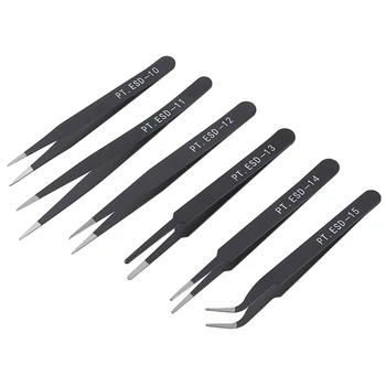 

Iron Beading Tweezers Sets, Black, 186x122x5mm; 6pcs/set