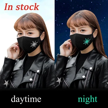 

Adults Reusable Dust Mask Filter Fashion Cotton Respirator Mask for Mouth Mask Luminous Protection Mask Health Care Outdoor