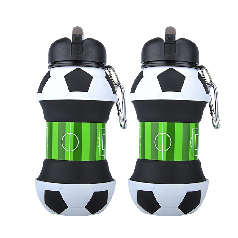 2 Pc Football Пластиковая бутылка для воды в форме футбольного мяча, портативная Экологичная бутылка для воды для пикника, школы для взрослых детей - Цвет: 2 Pc Football