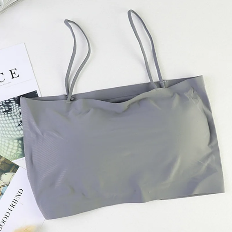 Vertvie женские безрукавки Безшовные топы бюстгальтер сексуальные Съемные мягкие