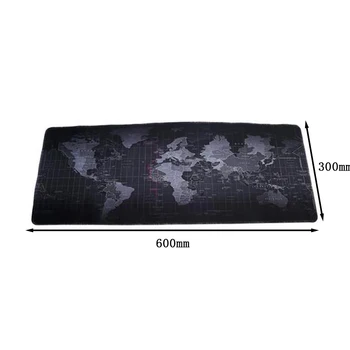 

Stylish Black Cloth World Map Pattern Large Big Size Mat Mouse Pad Desk Mat