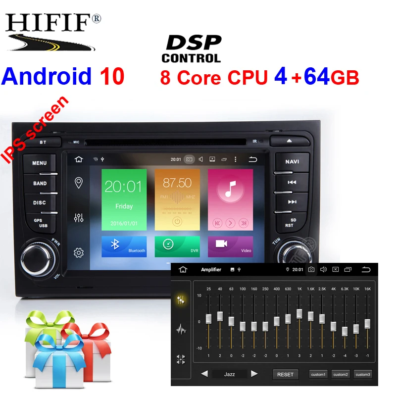 DSP Android 10 8 ядерный/4 ядерный Автомобильный gps для Audi A4 B6 B7 S4 B7 B6 RS4 B7 SEAT Exeo dvd-плеер радио ips экран wifi BT CARPLAY PC