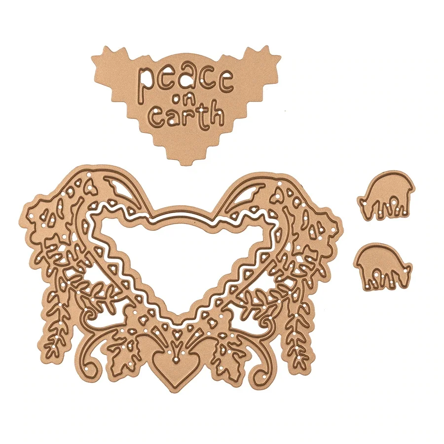 

Peace On Earth Metal Cutting Die Stencils for DIY Scrapbooking Embossing Photo Album Decorative Paper Cards Making 2019 new