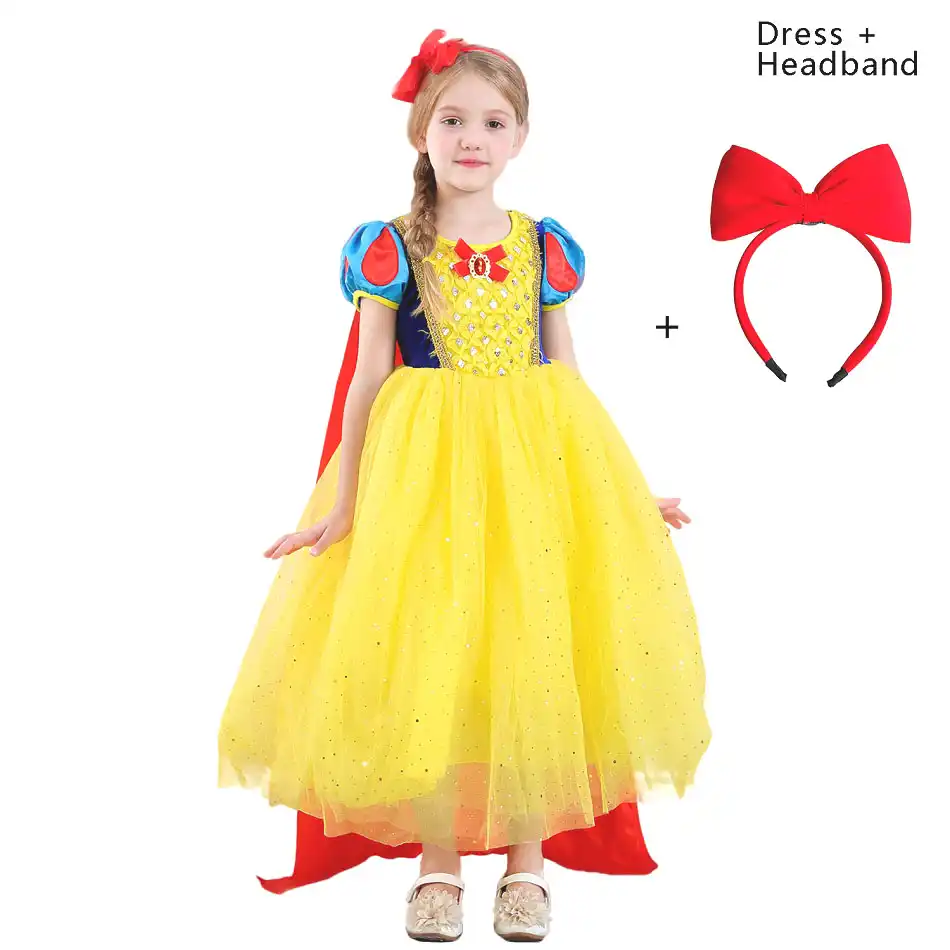 Vestido De Blancanieves Para Ninas Disfraz De Fiesta De Cumpleanos Y Carnaval Para Ninos Accesorio De Fiesta Vestido De Princesa Para Graduacion Vestidos Elegantes Para Ninas Aliexpress