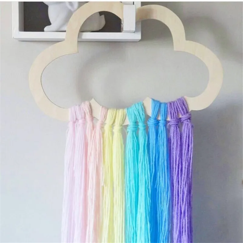 INS скандинавский стиль деревянные полые облака кисточка подвесные украшения