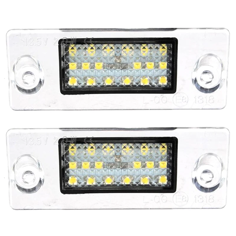 2x свет номерного знака ошибка 18 светодиодный SMD свет номерного знака для Audi A4 S4 B5 1998-2001 белый