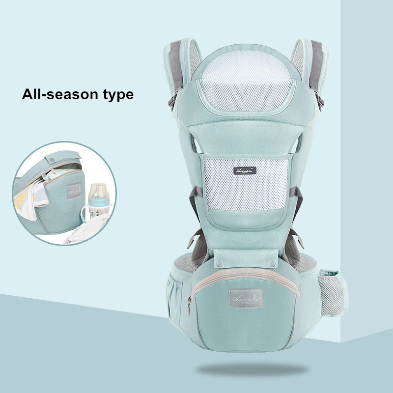 Allseason Green Многофункциональный эргономичный слинг дети ребенок Хипсит младенец слинг рюкзак передняя сторона слинги для младенцев для путешествий 0-30 месяцев - Цвет: Allseason Green