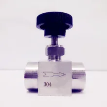 1/" DN8 полный порт MNPT игольчатый клапан, нержавеющая сталь 304 высокого давления игольчатый клапан