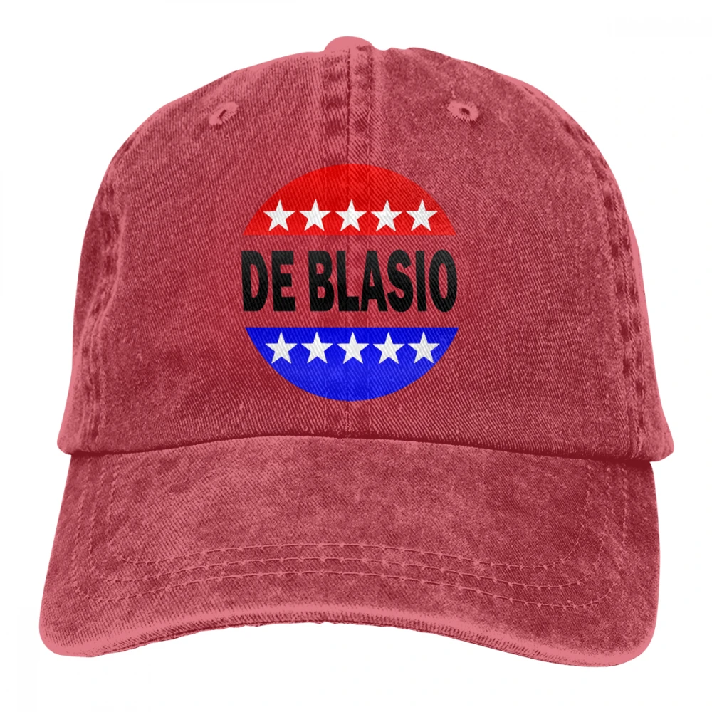 Blasio Bill De For President Casquette натуральный унисекс Мужские Женские джинсовые бейсболка с ремешком, регулируемая шапка для гольфа, папы