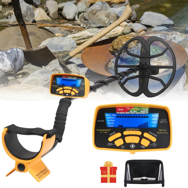 TC500 Professional Metal Detector Underground Gold Detector High Accuracy Metal Finder Waterproof Search Coil Seeker Treasure