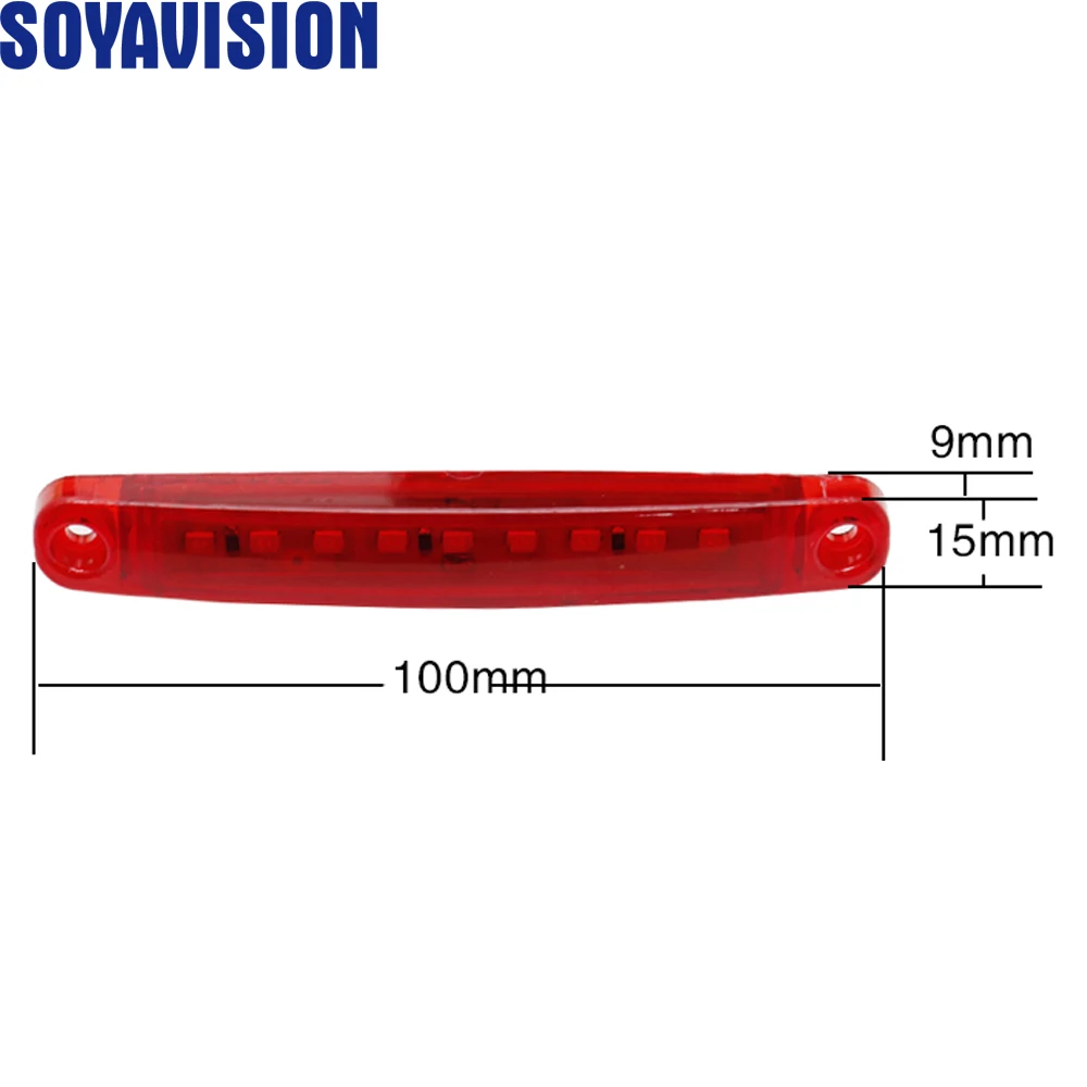 12V 24V 9SMD автобуса/грузовика/прицепа/светодиодные фонари для грузовика Авто боковой габаритный светильник Водонепроницаемый светодиодный светильник Светодиодные индикаторы на грузовиках парковка светильник