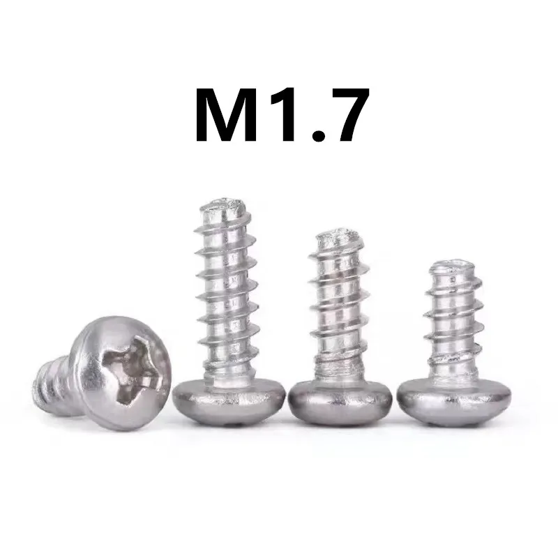 1000PCS M1.7x3/4/5/6/8mm PB Nickel-plated Cross Round Head Flat Tail Self-tapping Screw | Обустройство дома