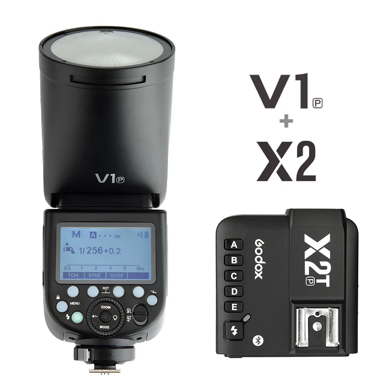 V1P and X2Tp Godox V1 V1P вспышка для камеры ttl Li-Ion с круглой головкой Speedlite со встроенной 2,4G беспроводной X системой для Камеры Pentax - Цвет: V1P and X2Tp
