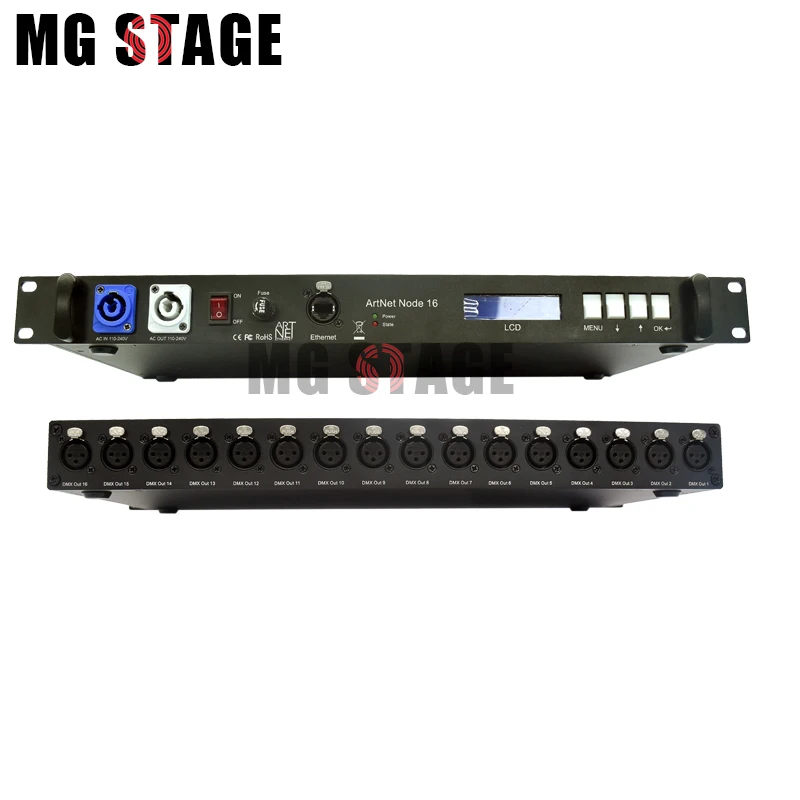 

Artnet U16 led controller 16 *512 Channel USB DMX controller output 16CH artnet node dmx controller
