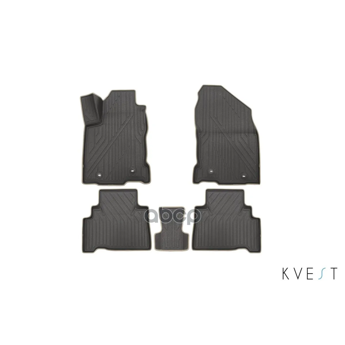 Коврикиkvest3dвсалонlexusnx,-,5шт.(Полистар,Серый,Бежевый) KVEST арт. KVESTLEX00003Kg2