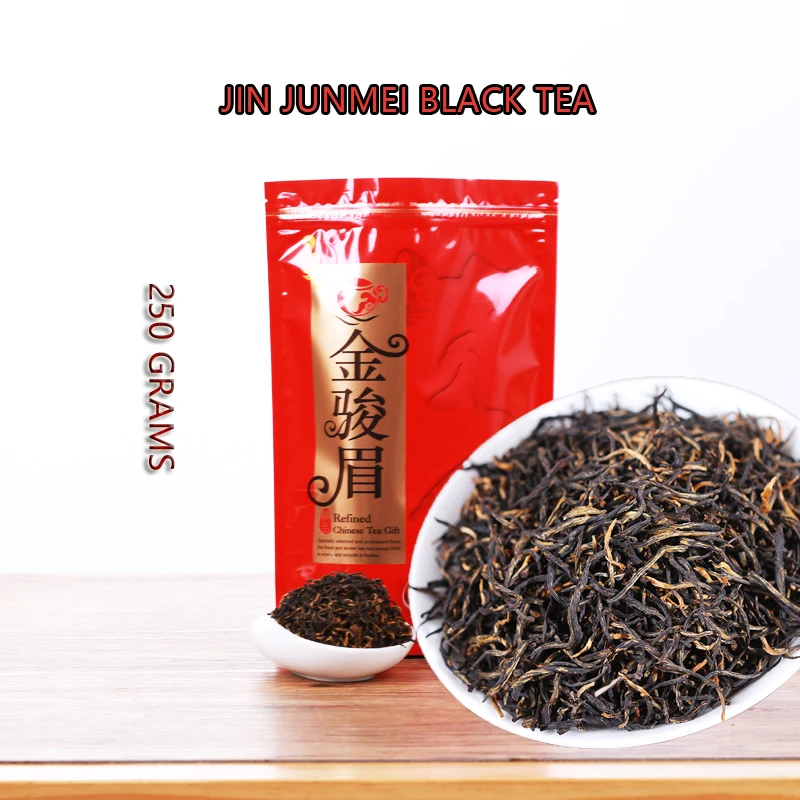 Китайский черный чай Wuyi Jin Jun Mei, 250 г, черный чай Jinjunmei, Kim Chun Mei, красный чай для похудения, забота о здоровье, зеленая еда