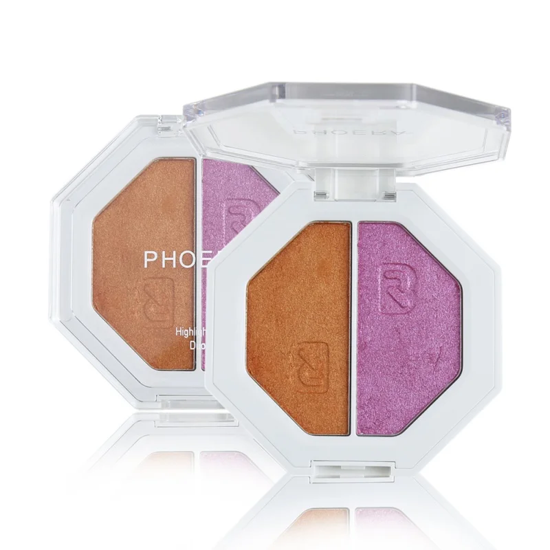 2 цвета highlighter пудра основа для макияжа кожи устойчивый цвет палитра для теней для век Косметика для макияжа MKXJ Новинка