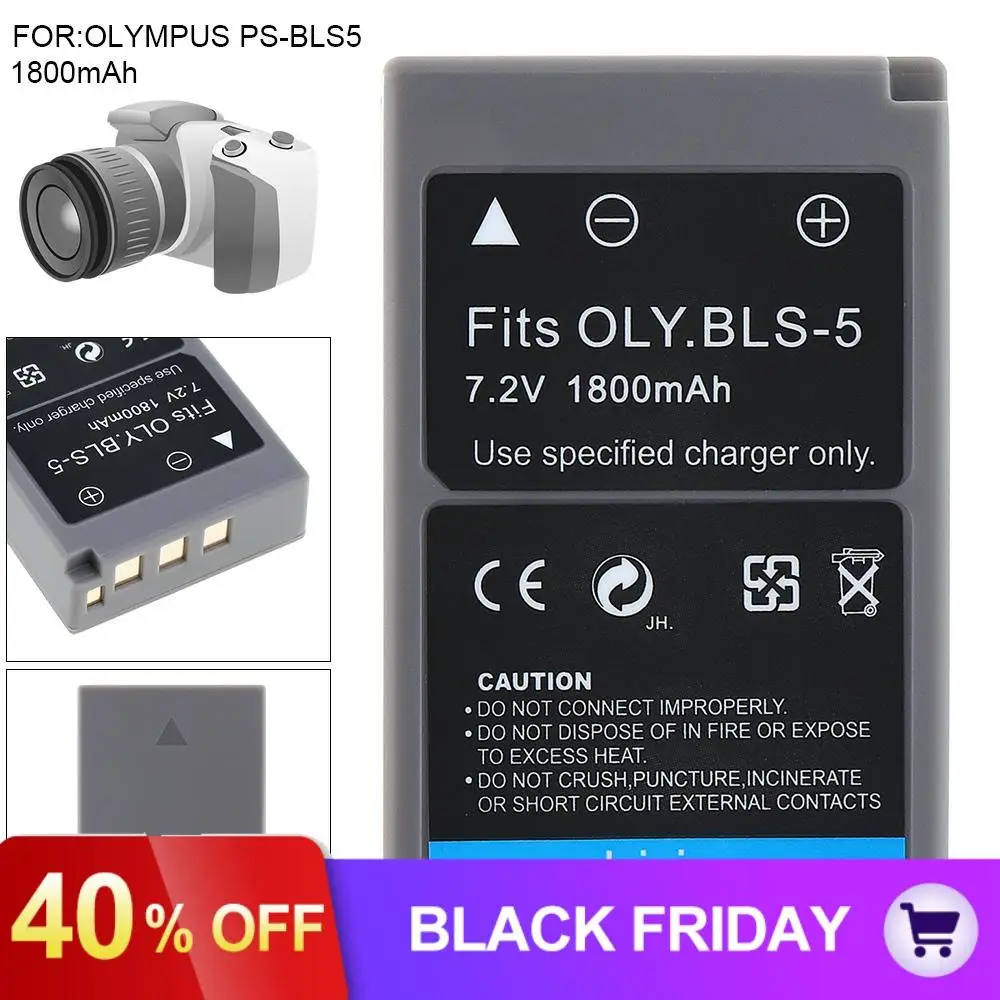 7,2 V 1800 мА/ч, PS-BLS5 BLS50 Li-Ion Перезаряжаемые цифровой Камера Батарея для Olympus PEN E-PL5 E-PL6 E-PL7 E-PM2 OM-D E-M10 Stylus1