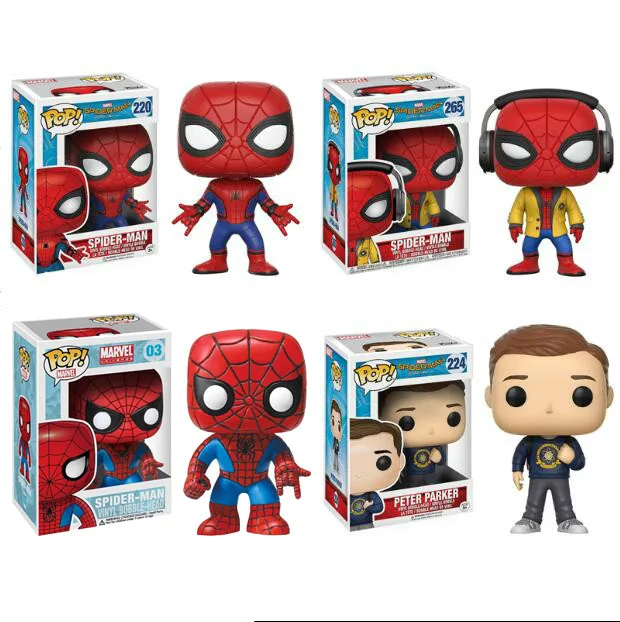 FUNKO POP аниме Marvel Человек-паук Железный человек Тони Старк Коллекционная модель куклы игрушки виниловые фигурки Детские игрушки для детей