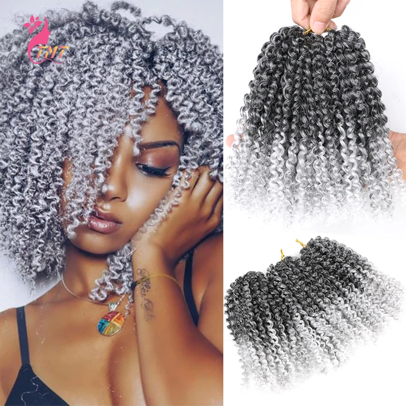 

8" Jamaican Bounce Marley Braids Afro Kinky Curly Marlybob Braiding Hair Ombre Synthetic Curly Marley Braids Crochet Hair