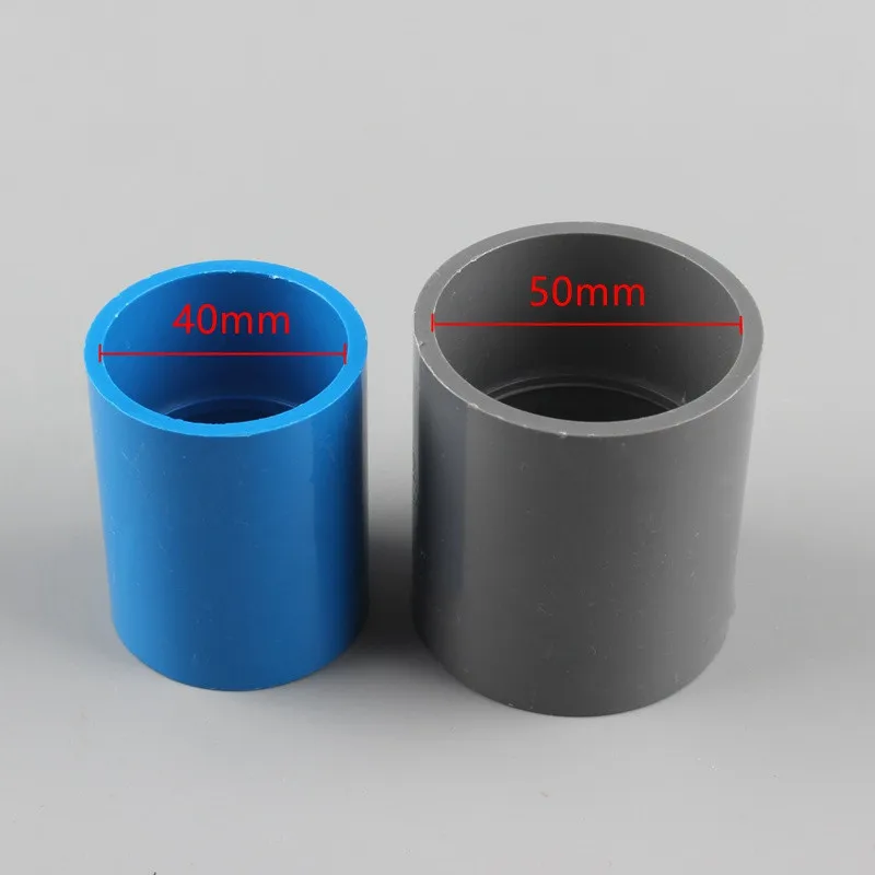 1 шт. 1-1/4 ''1-1/2'' ПВХ труба прямой соединитель пластиковый соединитель труб соединяет внутренний диаметр 40 мм 50 мм водяная труба пластиковая труба из ПВХ для орошения сада