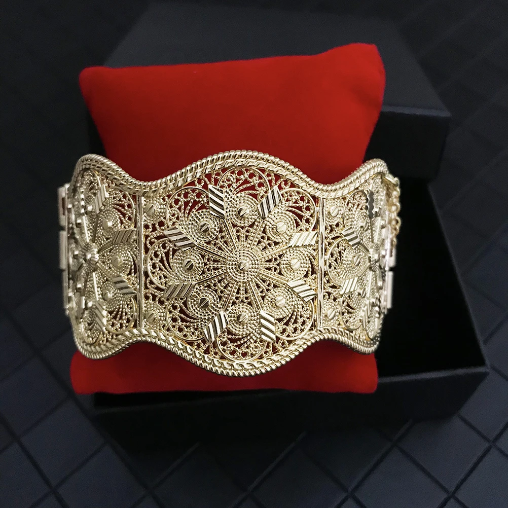 Bangle Bracelet Women Jewelry Coin Bracelet Hollow Bohemia Ethnic Wedding Bijoux Hollow Flower Armlet