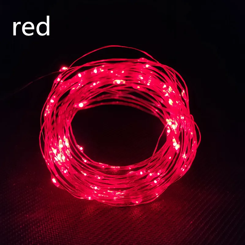 RED Рождественские украшения для дома год, гирлянда, сказочный светильник, рождественские украшения, Елочное украшение - Цвет: RED