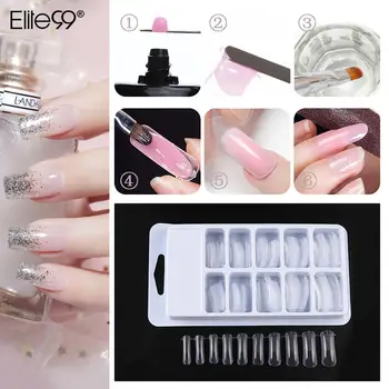 

Elite99 Nail Kit 15ml Builder Gel Nail Tip Form Quicking Building Nail Art Tools Kit Nail Hard Jelly Gel Manicure Set