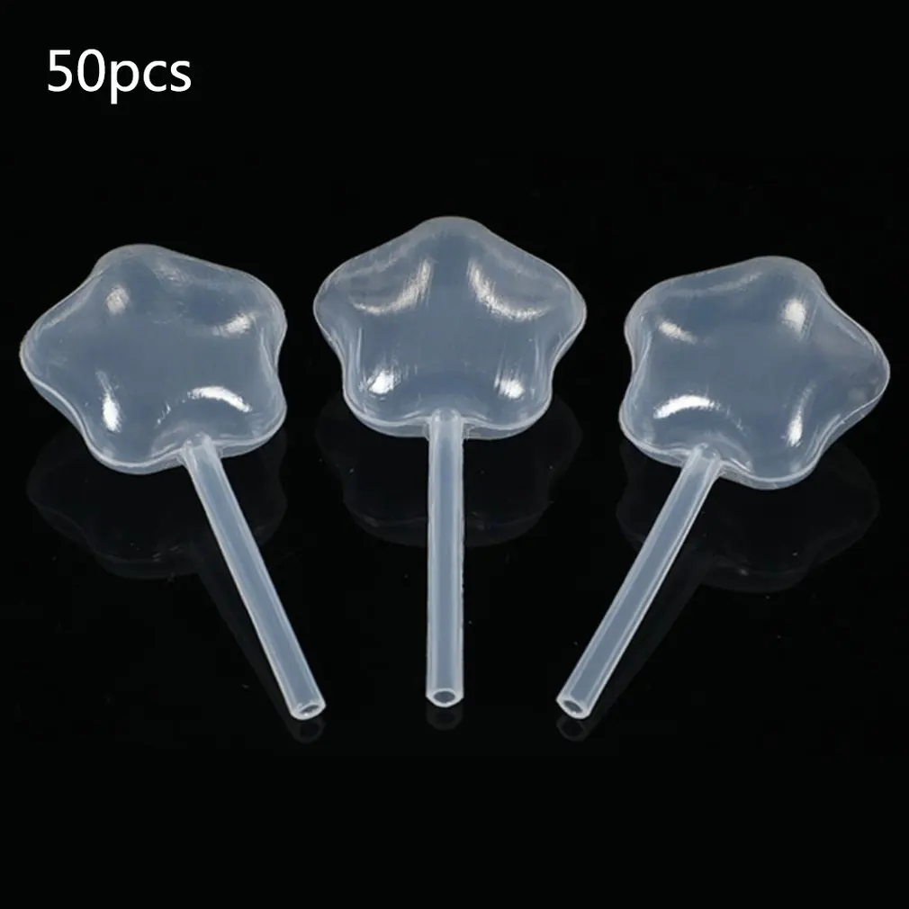 

50Pcs Disposable Jam Syringe Baking Straws Plastic Dropper Straws Baking Straws Pentagram Shape 4Ml 004